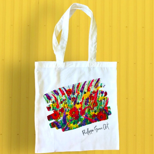 Flower tote/shopping bag - Phillippa Gunn Art
