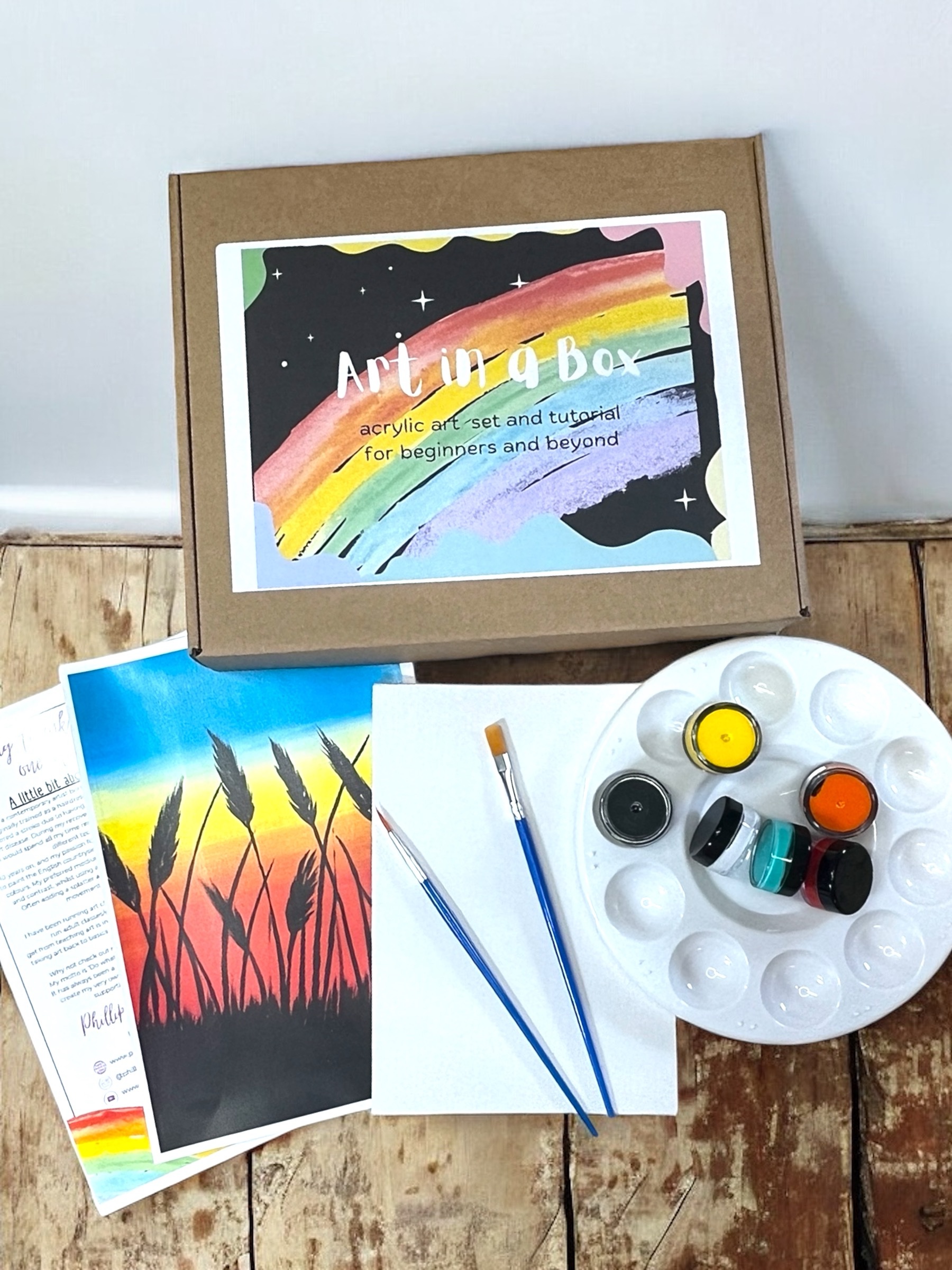 Art in a box mini - Sunset fields