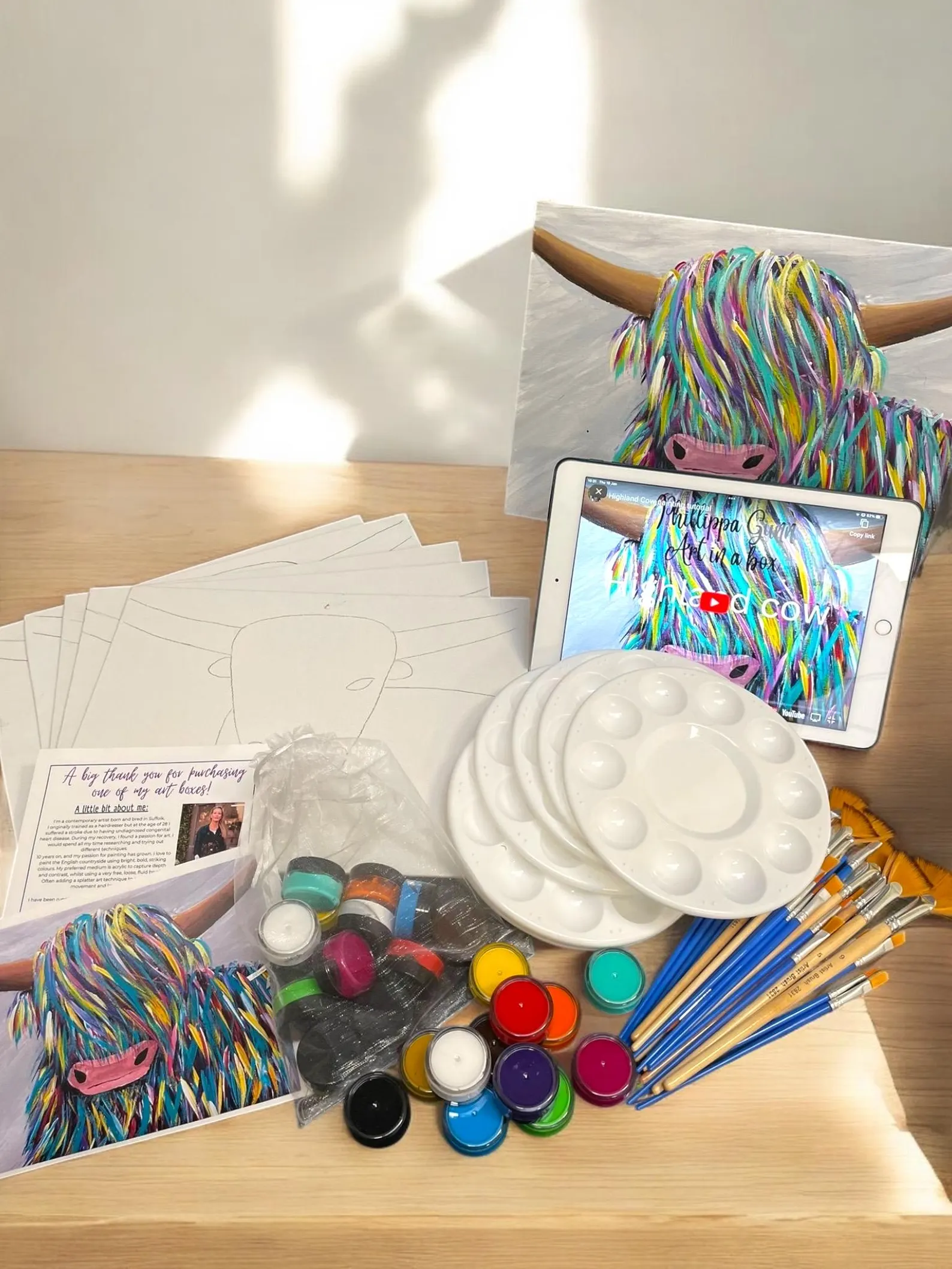 Highland Cow DIY Paint Party | Team Building Kit